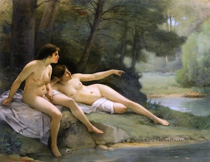 Desnudos en el bosque desnudo Guillaume Seignac Pintura al óleo